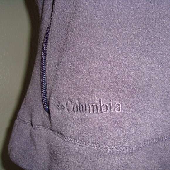 Columbia Fleece Vest Zip Front & Pockets Light Purple Size M - Picture 8 of 9